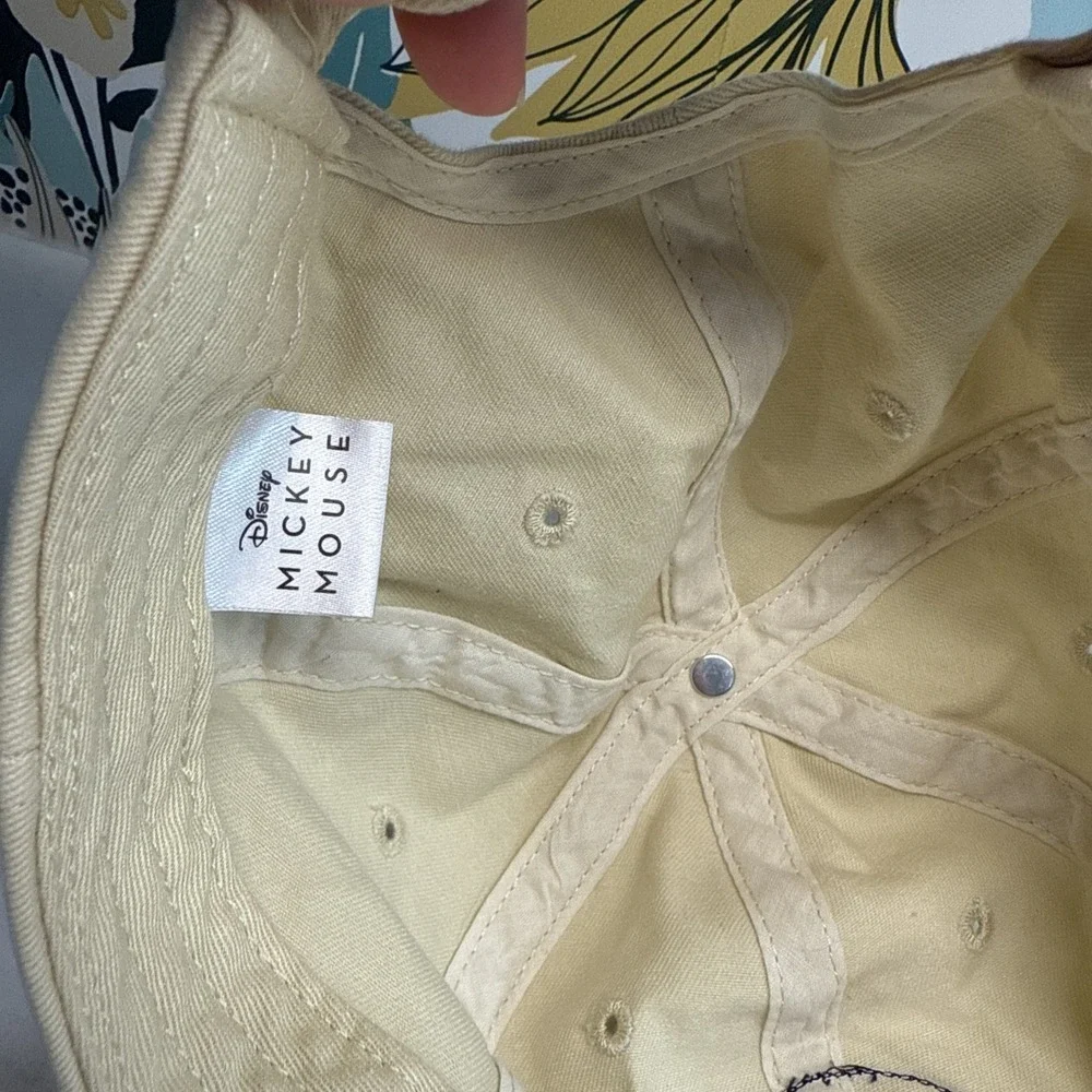 VINTAGE Mickey Mouse 1928 Slideback Hat‎ Tan One Size Adjustable Disney